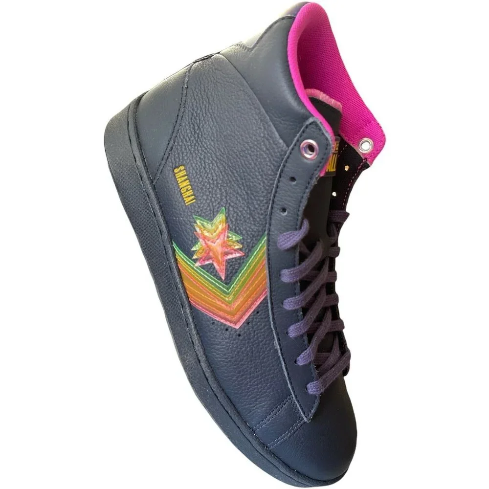 Unisex M9.5 W11 Converse Heart Of The City Pro Leather Hi Obsidian Hyper Magenta - Picture 1 of 12